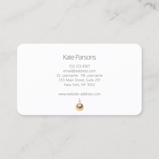 Celestial Moon Star Boho Gold Visitekaartje (Achterkant)