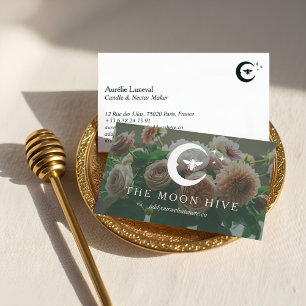 Celestial Moon Star Honey Bee  Floral Visitekaartje