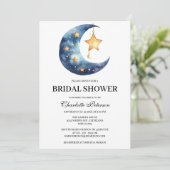 Celestial Moon Star Vrijgezellenfeest Kaart (Staand voorkant)