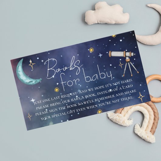 Celestial Moon & Stars Baby Books Informatiekaartje