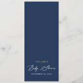 Celestial Moon Stars Baby Shower Menu Card (Achterkant)