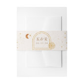  Celestial Moon Stars Bruiloft Belly Band Uitnodigingen Wikkel (Voorkant Voorbeeld)