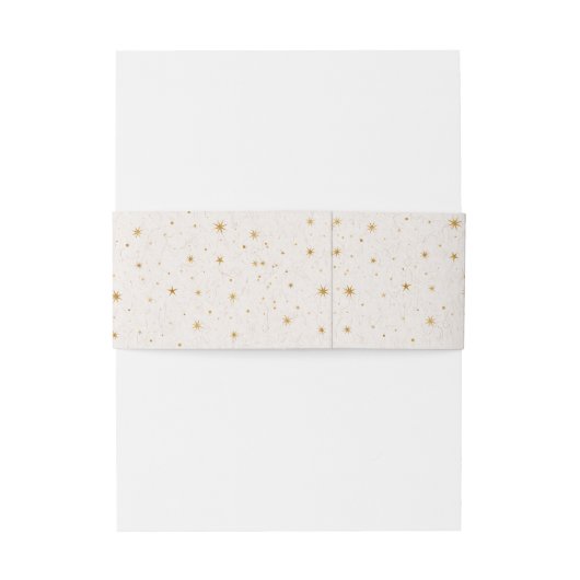  Celestial Moon Stars Bruiloft Belly Band Uitnodigingen Wikkel (Achterkant Voorbeeld)