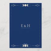 Celestial moon stars constellations Save the Date Kaart (Achterkant)