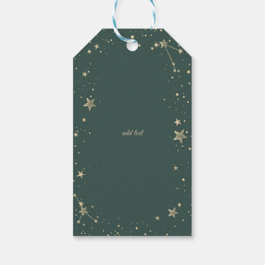 Celestial Moon Stars Frame Cadeaulabel (Achterkant)