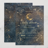 Celestial Moon Stars Frame Dark Galaxy Kaart (Voorkant / Achterkant)