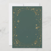 Celestial Moon Stars Frame Green Bridal Shower Kaart (Achterkant)