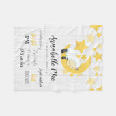 Celestial Moon Stars & Lamb Baby Geboorte Statisti Fleece Deken (Voorkant (Horizontaal))
