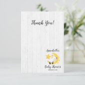 Celestial Moon Stars & Lamb Baby shower Hartelijk Bedankkaart (Staand voorkant)