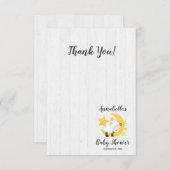 Celestial Moon Stars & Lamb Baby shower Hartelijk Bedankkaart (Voorkant / Achterkant)