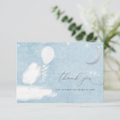 Celestial Moon Stars & Lamb Baby shower Hartelijk  Bedankkaart (Staand voorkant)