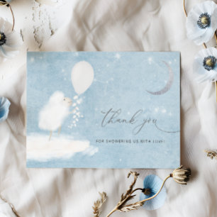 Celestial Moon Stars & Lamb Baby shower Hartelijk  Bedankkaart
