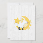 Celestial Moon Stars & Lamb Baby shower Invitation Kaart (Achterkant)