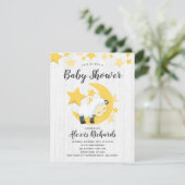 Celestial Moon Stars & Lamb Baby shower Invitation Kaart (Staand voorkant)