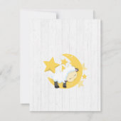 Celestial Moon Stars & Lamb Baby shower Invitation Kaart (Achterkant)