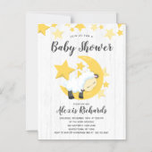 Celestial Moon Stars & Lamb Baby shower Invitation Magnetische Uitnodiging (Voorkant)