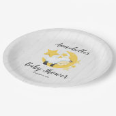 Celestial Moon Stars & Lamb Baby shower Papieren Bordje (Gekanteld)