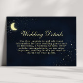Celestial Moon Stars Midnight Blue Details Kaart
