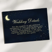 Celestial Moon Stars Midnight Blue Details Kaart