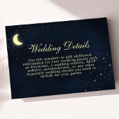 Celestial Moon Stars Midnight Blue Details Kaart