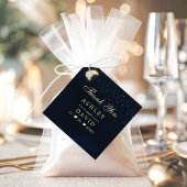 Celestial Moon Stars Midnight Blue Hartelijk dank  Bedankjes Labels