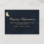 Celestial Moon Stars Midnight Blue Registry Kaart (Voorkant)
