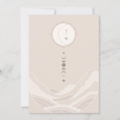 Celestial Moon Stars Monogram Sla de datum foto op Kaart (Achterkant)