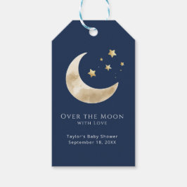 Celestial Moon & Stars Over the Moon Baby Shower Cadeaulabel