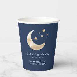 Celestial Moon & Stars Over the Moon Baby Shower Papieren Bekers