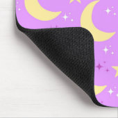 Celestial Moon Stars Pattern Paarse Achtergrond Muismat (Hoek)