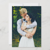 Celestial Moon Stars Photo String Lights Wedding Kaart (Achterkant)