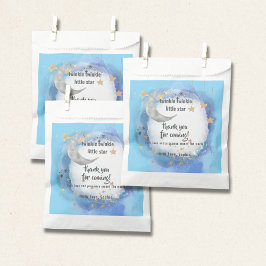 Celestial Moon Stars, Royal Blue And Gold Abstract Bedankzakje