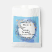 Celestial Moon Stars, Royal Blue And Gold Abstract Bedankzakje (Voorkant)