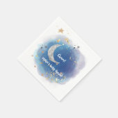 Celestial Moon Stars, Royal Blue And Gold Abstract Servet (Hoek)