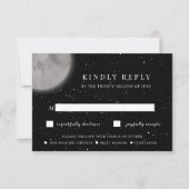 Celestial Moon & Stars RSVP-kaart met keuze uit ma Kaart (Voorkant)