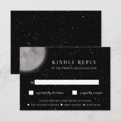 Celestial Moon & Stars RSVP-kaart met keuze uit ma Kaart (Voorkant / Achterkant)