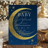 Celestial Moon Stars Sterrennacht Baby shower Kaart