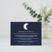 Celestial Moon Stars Trouwdetails Invoegen Kaart (Staand voorkant)