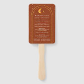 Celestial Moon Stars Trouwprogramma Handwaaier (Achterkant)