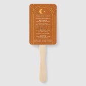  Celestial Moon Stars Trouwprogramma Handwaaier (Achterkant)