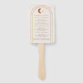  Celestial Moon Stars Trouwprogramma Handwaaier (Achterkant)