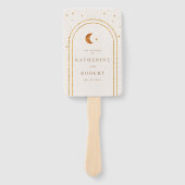  Celestial Moon Stars Trouwprogramma Handwaaier (Voorkant)