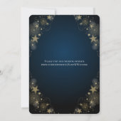 Celestial Moon Stars Wedding Paarse Blauw Donker Kaart (Achterkant)