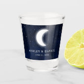 Celestial Moon Stars Wedding Shot Glas (Voorkant)