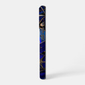 Celestial Moon Sterrennacht Glas in lood iPhone Hoesje (Linkerkant)