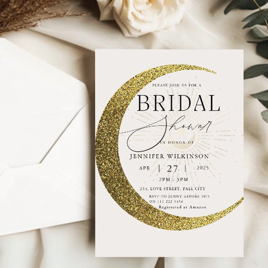 Celestial Moon Sterrennacht Mystiek Vrijgezellenfe Kaart