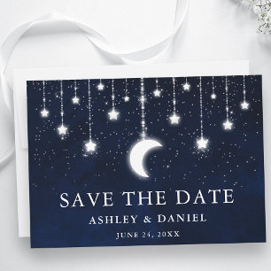 Celestial moon stert string lampjes sparen de datu save the date