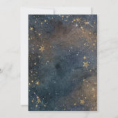 Celestial Moon Sun Frame Dark Galaxy Wedding Kaart (Achterkant)