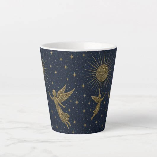 Celestial Moon & Sun Latte Mug – Mystical Night Sk Latte Mok (Voorkant)