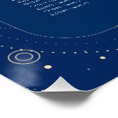 Celestial moon sun stars navy wedding seating plan perfect poster (Hoek)